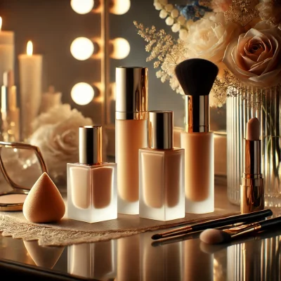 DALL·E 2025-02-09 15.32.53 – A luxury beauty setup featuring five high-end foundation bottles displayed on a glass vanity with soft lighting. The foundations are elegantly arrange DALL·E 2025-02-09 15.32.53 - A luxury beauty setup featuring five high-end foundation bottles displayed on a glass vanity with soft lighting. The foundations are elegantly arrange